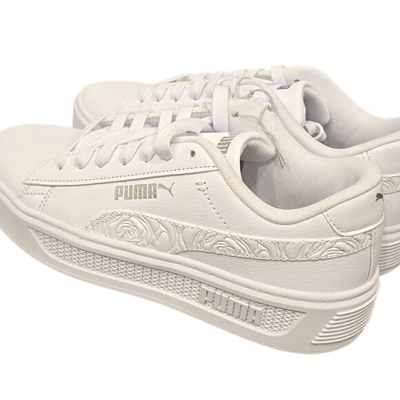 Puma Platform V3 Rose Embroidered Pop Up Sneakers - Picture 3 of 12